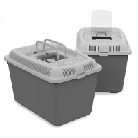 Cusca de transport pentru rozatoare, animale de companie mici, 30 x 20 x 20 cm, gri, Vivo MT0010